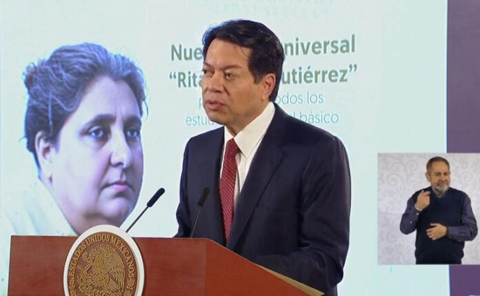 Presentación del programa de becas “Rita Cetina Gutiérrez” para educación básica, anunciado por el Gobierno de México.